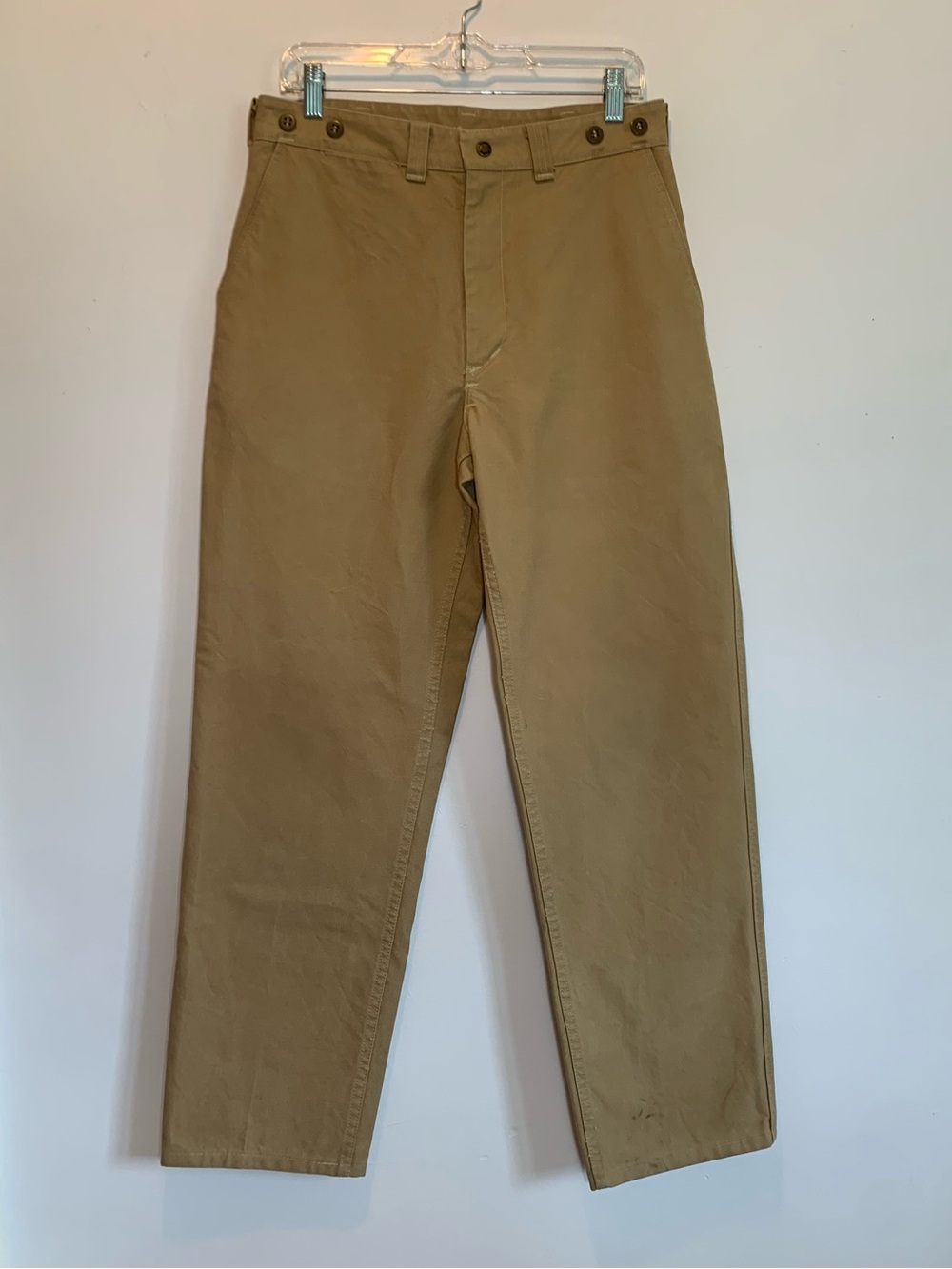 Filson Pants Dry Tin Cloth Canvas Work Pants 31x30 Suspender Buttons
